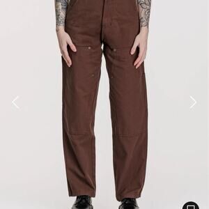 P&CO 304 Albion Reinforced Carpenter Jeans Pants Brown UK 10 US 6